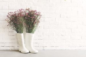 Rainboots Flower Creativity Concept