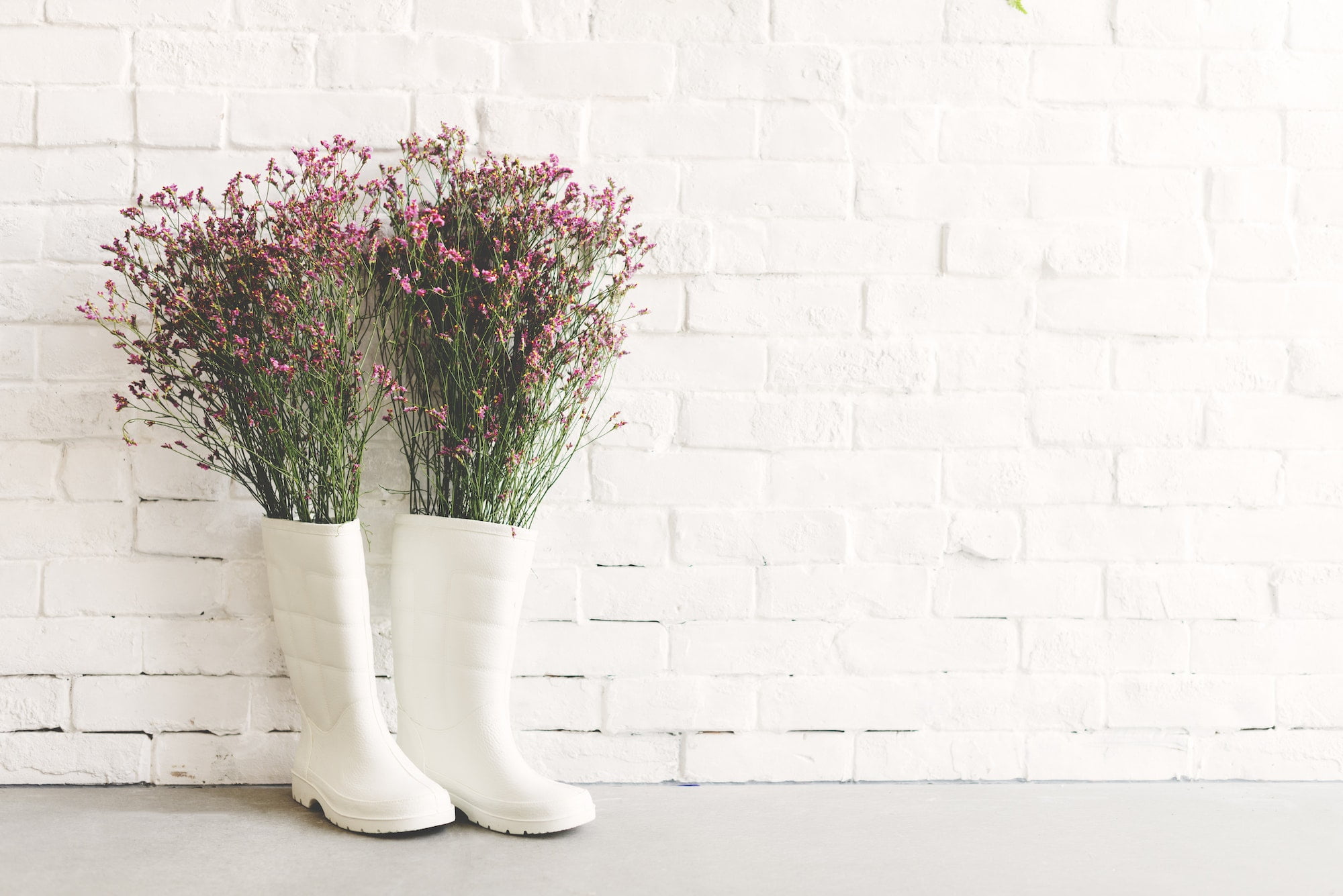 Rainboots Flower Creativity Concept